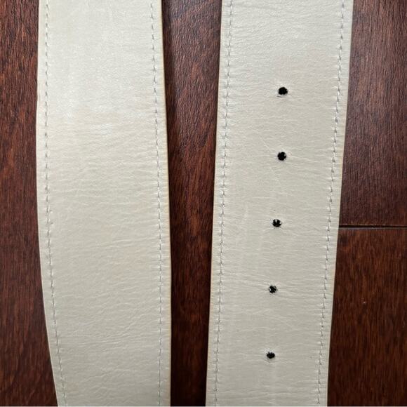 Cecelia Pale Crackled Gold Belt with Gold and Silver Rhinestone Cross Buckle main image 10